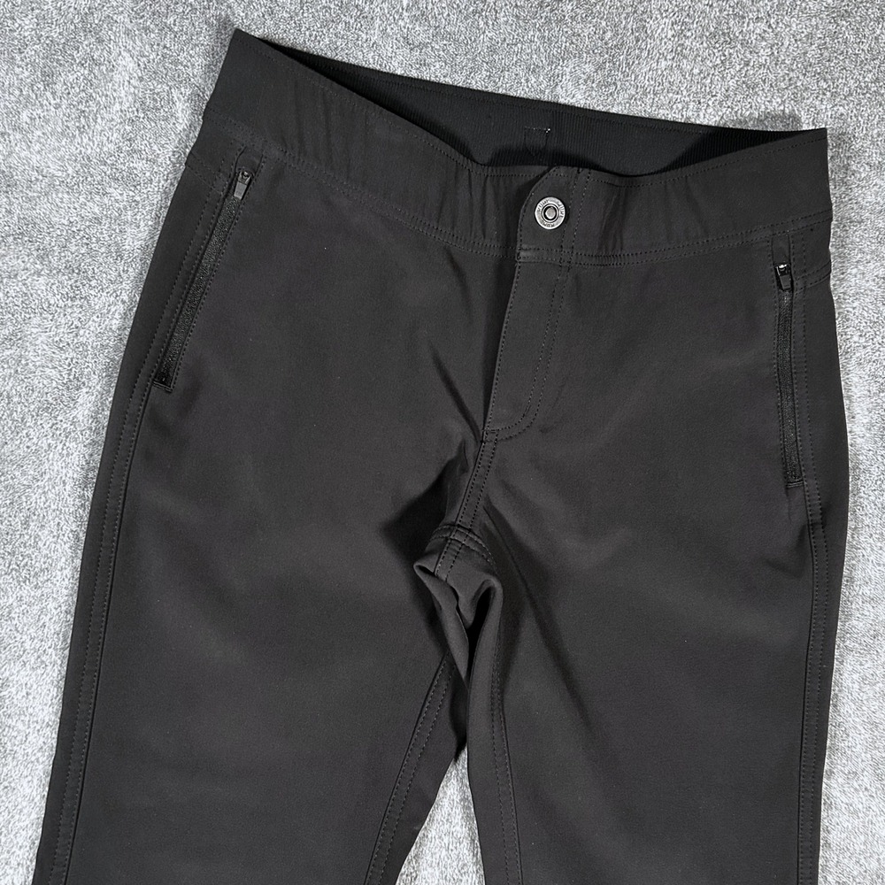 Kuhl Softshell Pants Womens 6 Reg Gray Black Fleece Bootcut Hiking Zip Ankle - Picture 2 of 12
